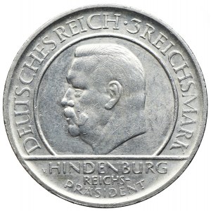 Niemcy, 3 marki 1929 G, Karlsruhe