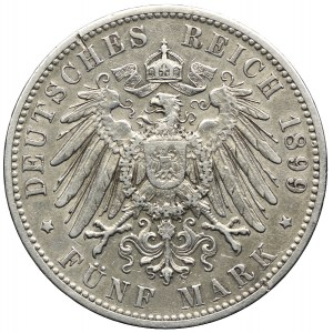 Niemcy, Bawaria 5 marek 1899 D, Monachium