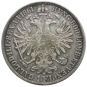 Austria, Franciszek Józef I, 1 floren 1861 E, Karlsburg