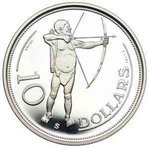 Namibia, 10 dolarów 1990, proof, ESSAI