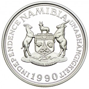 Namibia, 10 dolarów 1990, proof, ESSAI
