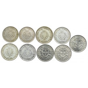 Mozambik, zestaw 10, 20 escudos 1952-1971 (9szt.)