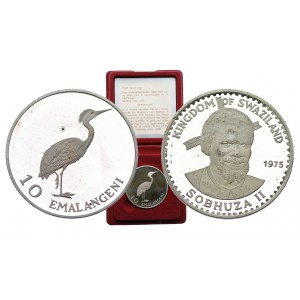 Suazi /Swaziland, 10 emalangeni 1975, Proof Ag925