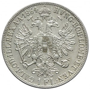Austria, Franciszek Józef I, 1 floren 1864 B, Kremnica