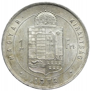 Austro-Węgry, Franciszek Józef I, 1 forint 1879 KB, Kremnica