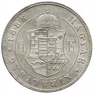 Austro-Węgry, Franciszek Józef I, 1 forint 1888 KB, Kremnica