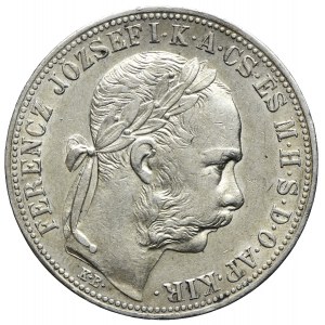 Austro-Węgry, Franciszek Józef I, 1 forint 1883 KB, Kremnica
