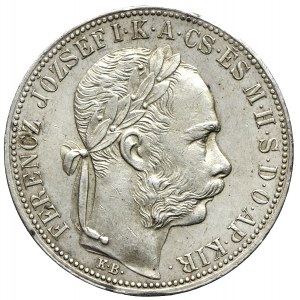 Austro-Węgry, Franciszek Józef I, 1 forint 1884 KB, Kremnica