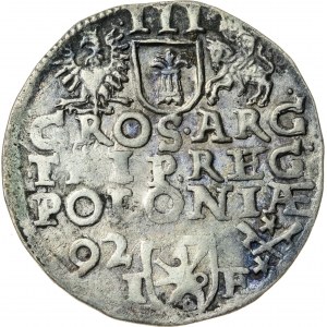 Zygmunt III Waza (1587–1632), trojak koronny, Poznań; 1592