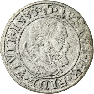 Prusy Książęce, Albrecht Hohenzollern (1525–1568), grosz pruski lenny, Królewiec; 1533