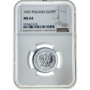 1 złoty 1957, MS 64