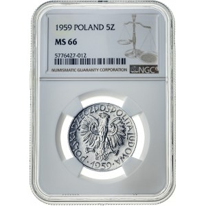 5 złotych 1959, MS 66