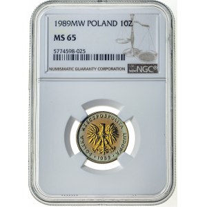 10 złotych 1989, MS 65
