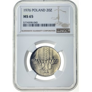 20 złotych 1976, MS 65, Wieżowiec i Kłosy