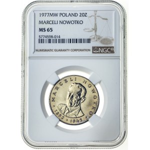 20 złotych 1977, MS 65, Marceli Nowotko