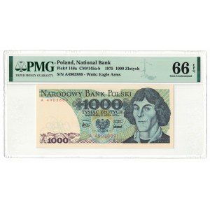 1 000 złotych 1975, Mikołaj Kopernik, PMG 66 EPQ, seria A