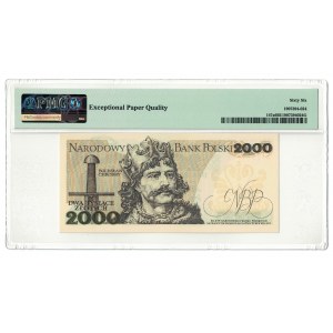 2 000 złotych 1977, Mieszko I, PMG 66 EPQ, 2ga NOTA ŚWIAT