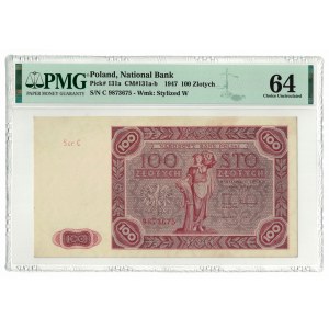 100 złotych 1947, PMG 64