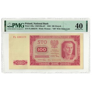100 złotych 1948, PMG 40