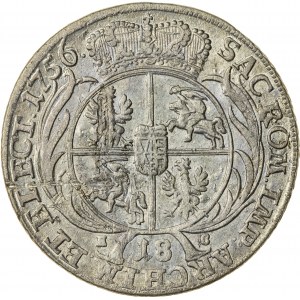 August III Sas (1733-1763), ort koronny, Lipsk; 1756 - efraimek