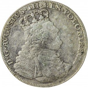 August III Sas (1733-1763), ort koronny, Lipsk; 1755