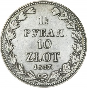 Królestwo Polskie, zabór rosyjski (1832–1841), Mikołaj I (1825–1855), 1 ½ rubla / 10 złotych, Warszawa; 1837, R