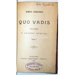 SIENKIEWICZ - QUO VADIS wydanie 1 z 1896r.