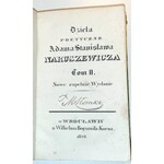 NARUSZEWICZ- DZIEŁA POETYCZNE t. 1-2 [komplet w 2wol.] 1826