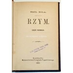 ZOLA - RZYM cz.1-3 [komplet w 3 wol.] wyd.1 z 1897