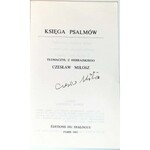 MIŁOSZ- KSIĘGA PSALMÓW autograf