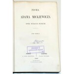 MICKIEWICZ- PISMA t. 1,3 wyd. Paryż 1860-1861. Pierwsze pełne wydanie Dziadów!