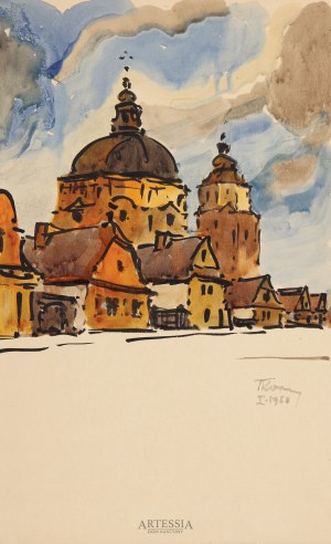 Tomasz Kornacki (1904-?), Kościół barokowy w miasteczku, 1960