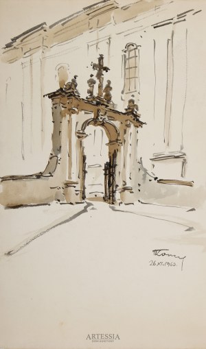 Tomasz Kornacki (1904-?), Brama barokowego kościoła, 1960