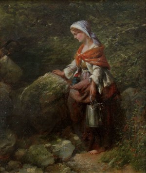 Edward Charles Barnes(ok.1830-1882), Dziewczyna przy źródle