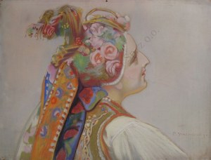 Piotr Stachiewicz (1858-1938), Panna młoda w stroju krakowskim