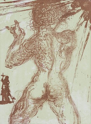 Salvador Dali (1904- 1989), Akt z teki wydawniczej „Hommage a Meissonier. Lithographies originales de Salvador Dali”, 1967