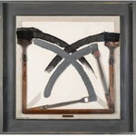 Tomasz KAWIAK b. 1943, Drawing-painting of leaving traces around an axis, 1975