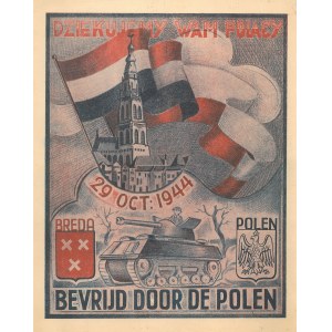 BREDA. Plakat upamiętniający wyzwolenie w październiku 1944 r
