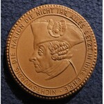 KRÓLEWIEC. Medal z kamionki bottgerowskiej, wybity w 1922 r