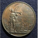 KRZYŻOWA. Medal brązowy z 1890 r. wybity z okazji 90