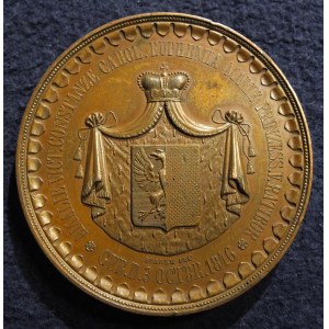 RACIBÓRZ. Brązowy medal wybity z okazji urodzin (3 X 1846