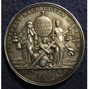 ŚWIDNICA. Srebrny medal autorstwa Philippa Heinricha Müllera