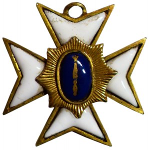 WROCŁAW. Brązowy, złocony krzyż mistrza loży masońskiej