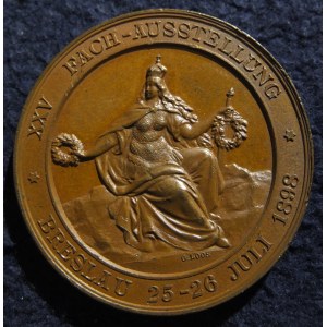 WROCŁAW. Medal brązowy autorstwa G. Loosa, wybity w 1898 r