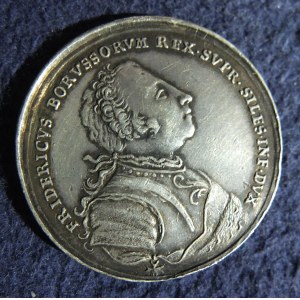 WROCŁAW. Medal srebrny autorstwa von Kittela, niesygnowany, wybity w 1741 r.