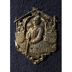 GRUDZIĄDZ. Srebrna odznaka zachodniopruskiego związku strzeleckiego, Deschler