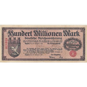 SOPOT. Banknot wartości 100 000 000 marek, 1923; st. bdb.
