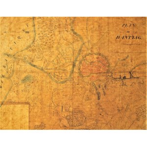 GDAŃSK. Rękopiśmienny plan oblężenia Gdańska z 1807 r., oprac
