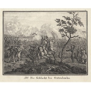 OSTROŁĘKA. Scena z bitwy pod Ostrołęką (26 V 1831), lit. C. Hellfarth