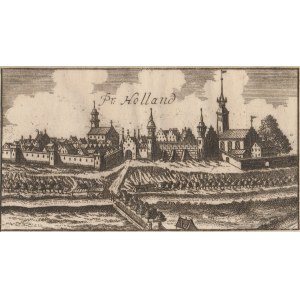 PASŁĘK. Panorama miasta, pochodzi z dzieła Germanusa Adlerholda, Das höchst